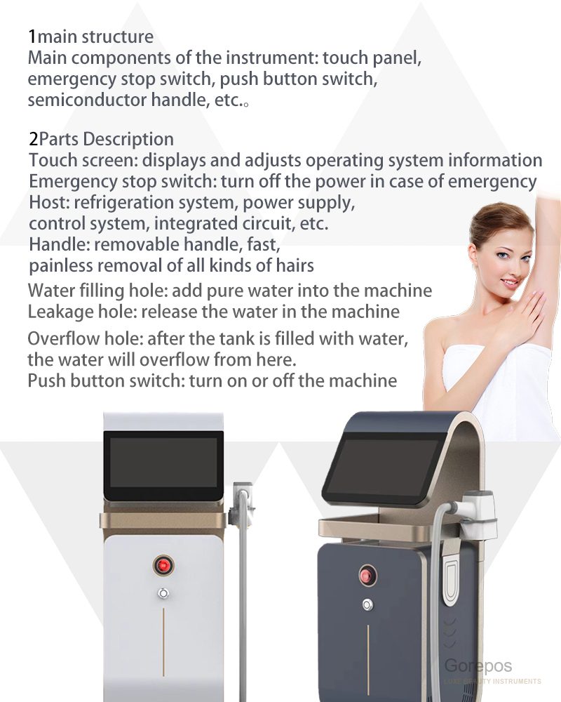 Alexandrite Laser Hair Removal Machine 3-in-1 Soprano Laser Hair Removal System Professional Diode Laser Hair Removal Machine Alexandrite Laser Hair Removal Machine 3-in-1 Soprano Laser Hair Removal System Professional Diode Laser Hair Removal Machine image 16